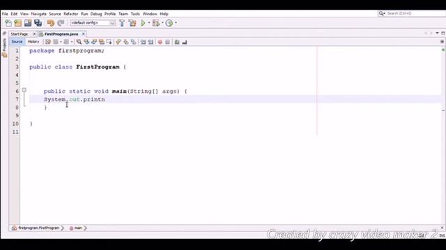 Basic Java Program(Printing Hello World)