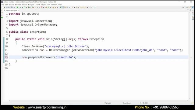 #2 Java and MySQL connection eclipse | Insert data into table using PreparedStatement JDBC Practica смотреть онлайн