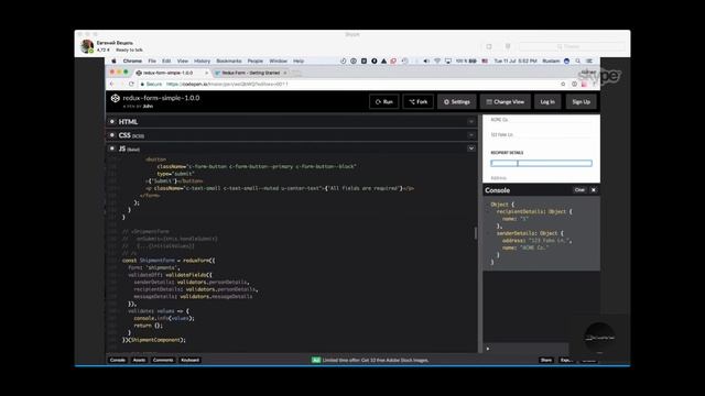 Redux form - теория и практика в codepen смотреть онлайн