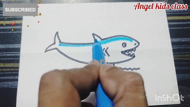 Baby hark drawing and coloring for kids and toddlers ? | shark drawing #cute #babyshark #drawing смотреть онлайн