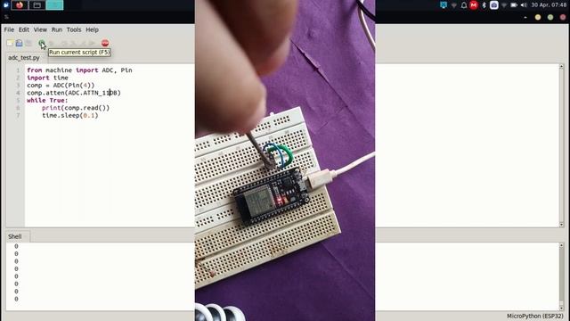 Getting Started with ADC Functionality of ESP32 using MicroPython смотреть онлайн