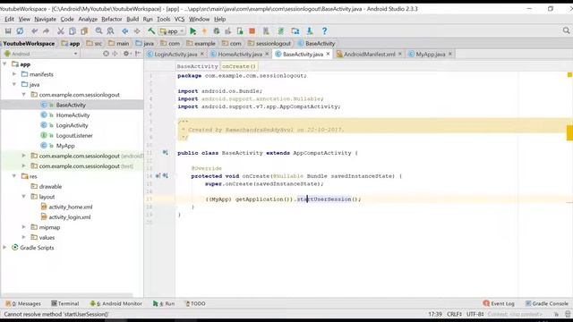 Android Application detect user Inactivity or Session timeout смотреть онлайн