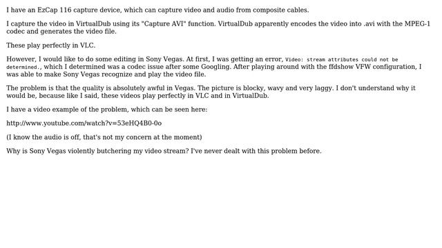 Sony Vegas 8 and VirtualDub codec problem (2 Solutions!!) смотреть онлайн