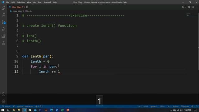 make a function like len() in python exercise 05 смотреть онлайн
