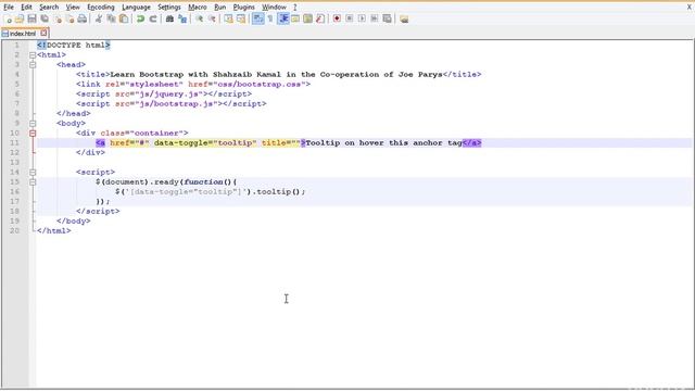 Bootstrap Complete Course # 37/65 ToolTip смотреть онлайн