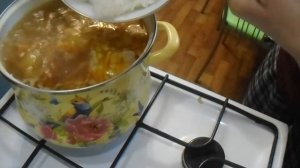 Суп ХАРЧО с тушенкой из утки.