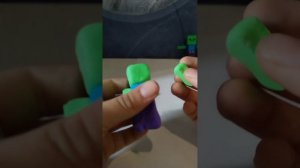 Лепка из воздушного пластилина зомби из майнкрафт