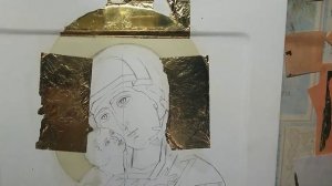 золочение иконы на лак мордан