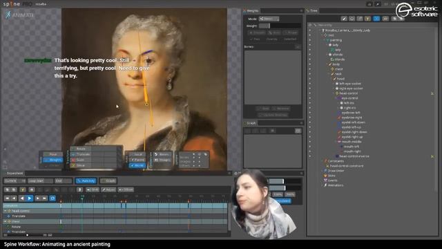Twitch: Rigging the Painting of an Elderly Lady in Spine смотреть онлайн