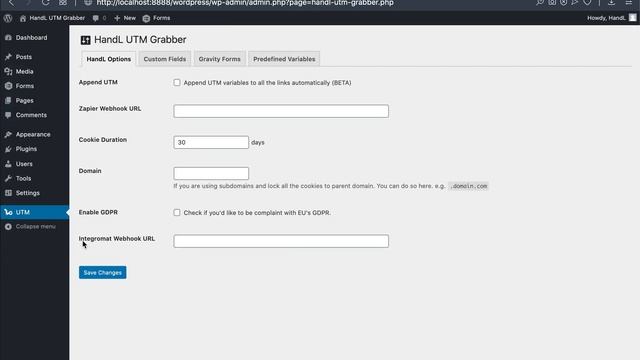 Gravity Forms to Integromat with HandL UTM Grabber/Tracker for WordPress website смотреть онлайн