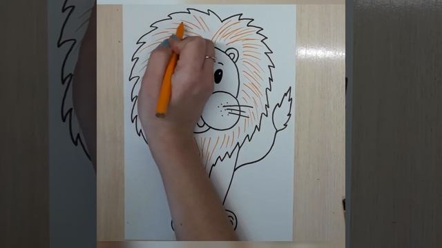 Рисуем львенка. Как нарисовать львенка. Рисуем фломастерами. #арт смотреть онлайн