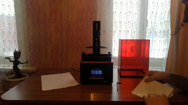 ELEGOO MARS PRO распаковка и обзор. Первая печать. Ошибки и тонкости в работе.