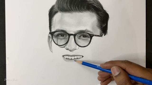 Portrait Drawing Timelapse | Pencil Drawing Tom Holland смотреть онлайн