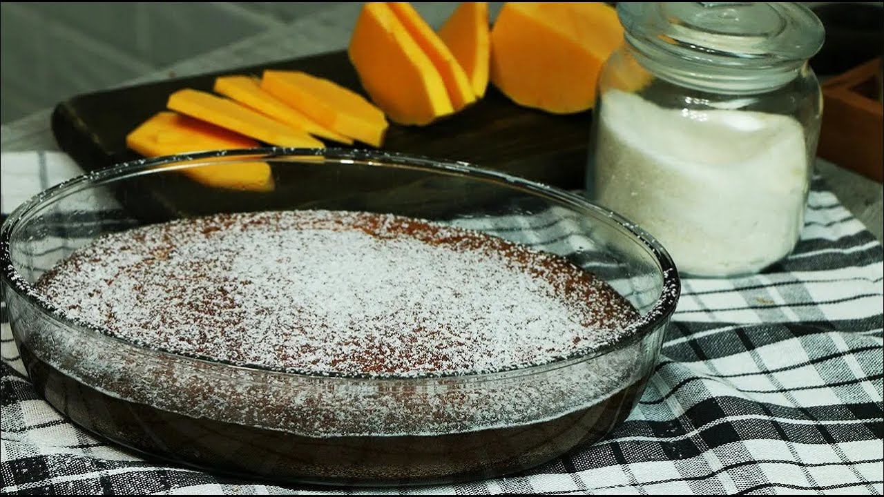 Тыквенный манник на кефире. Осенний домашний пирог смотреть онлайн