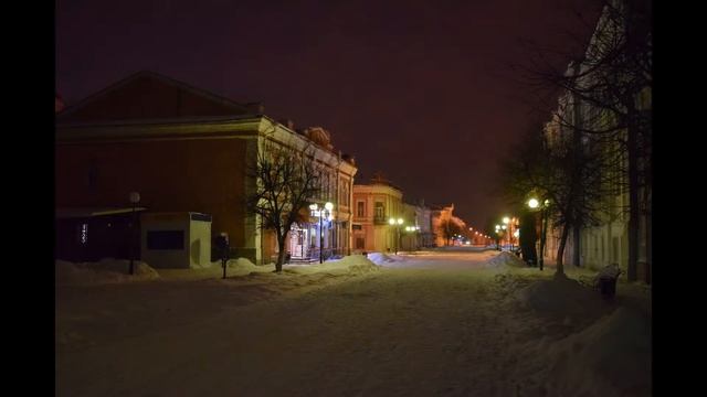 Город Елец зимней ночью. смотреть онлайн