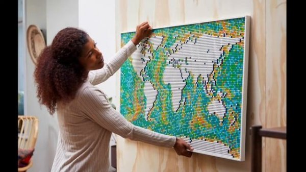LEGO Art World Map Preview! Largest LEGO Set! 31203