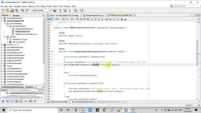 JavaFX Animated field Validation alert | JavaFX Tutorial смотреть онлайн
