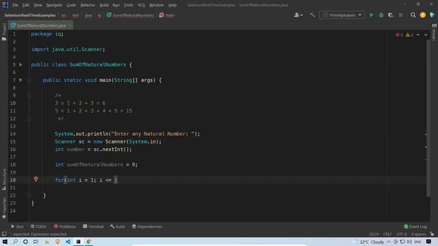 Java Program to find Sum Of Natural Numbers | Sum of 'N' Natural Numbers | Java Interview Questions смотреть онлайн