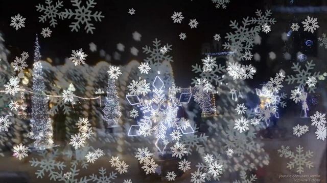 Калининград. Площадь Победы в новогоднем наряде смотреть онлайн