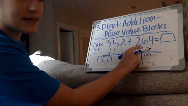 3 Digit Addition- Place Value Block Strategy (HTO Chart) смотреть онлайн