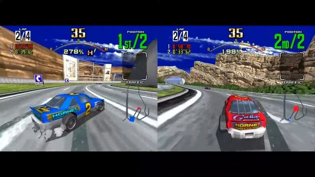 Daytona USA - 2 Player LAN (Model 2 Emulator) Advanced track смотреть онлайн