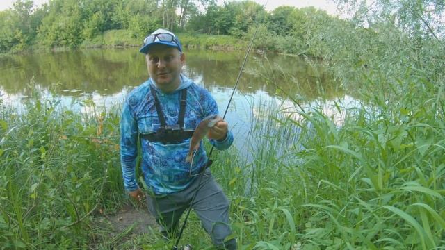 Спиннинг с берега! Джиг. На реке жара, кого получилось поймать? смотреть онлайн