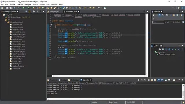 Ejemplo015: Java cómo programar - 10 edición - de Paul Deitel y Harvey Deitel смотреть онлайн