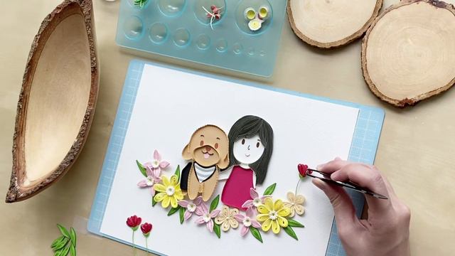 Making of a Paper Quilling Portrait (Part 2) - How I arrange a quilling piece смотреть онлайн