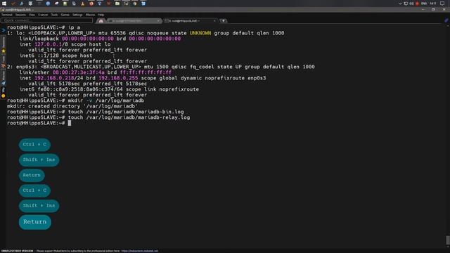 Настройка репликации данных в MariaDB 10.6 смотреть онлайн
