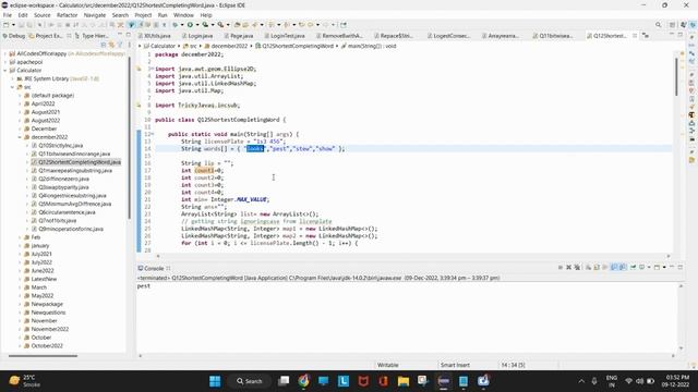 Shortest Completing Word #java #maps #strings #array #arraylist #javainterview #leetcode смотреть онлайн