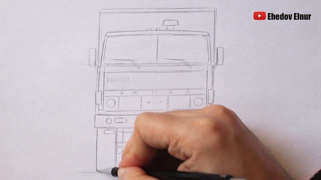 Как нарисовать Камаз поэтапно | Ehedov Elnur смотреть онлайн