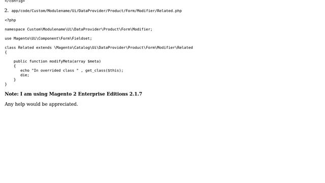 Magento: Magento 2: How to override Related.php class file under Ui/DataProvider folder? смотреть онлайн