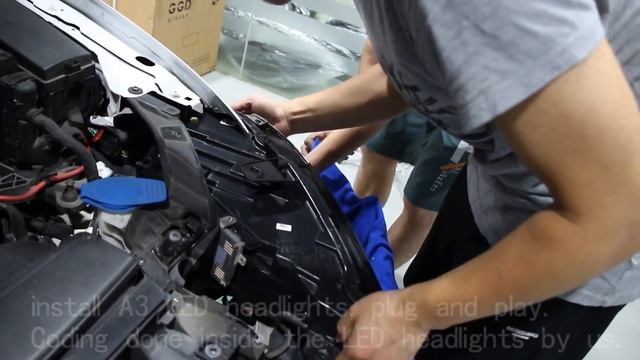 2017-19 Audi A3 car headlight modification from xenon to led how to modify your car headlights смотреть онлайн