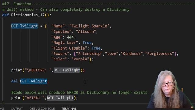 Programming With Python 18: Iterables - DICTIONARIES смотреть онлайн
