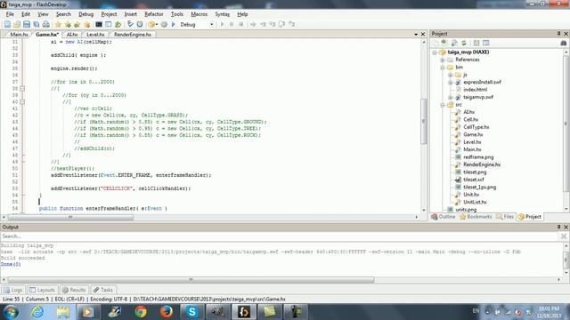 HAXE2013 - 07 - Пошаговая игра. Движение наших юнитов по клику. смотреть онлайн