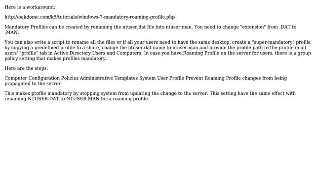 Is there a simpler method for "creating mandatory profiles for Windows 7 users" (4 Solutions!!) смотреть онлайн