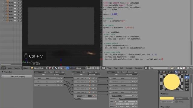 How to make Bullet-holes and Sparks in BGE - Part 2 смотреть онлайн