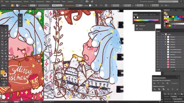 █ ✿ Speedpaint ✿ █ - series of Christmas drawings █ 6 █(ﾉ◕ヮ◕)ﾉ*:･ﾟ смотреть онлайн