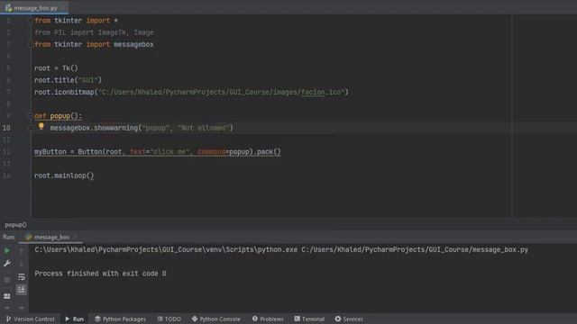 Python GUI Tutorial using Tkinter | Message Box - دورة الواجهات الرسومية смотреть онлайн