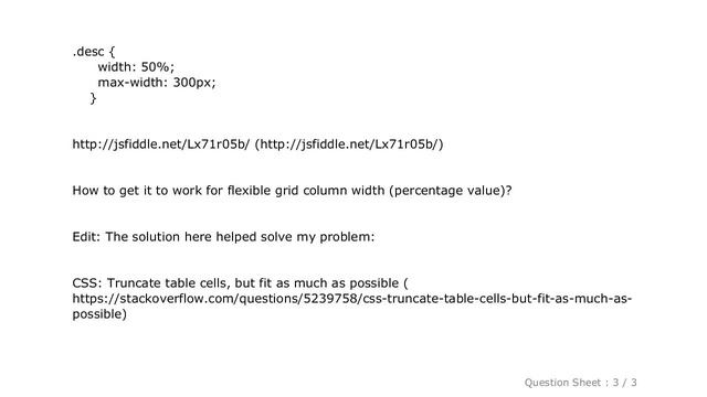 HTML : text overflow ellipsis not working for div inside table cell with flexible width смотреть онлайн