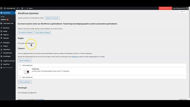 Updaten - WordPress versie смотреть онлайн
