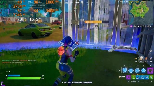 Fortnite chapter 2 season 7 GTX 1050 All settings 1080P I5 7500 смотреть онлайн