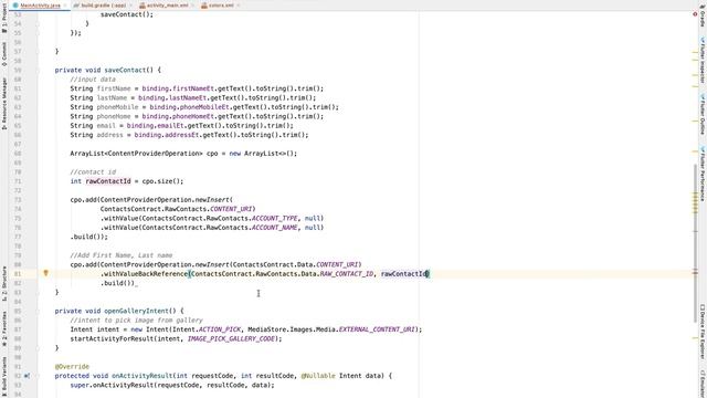 Add Contact | Android Studio | Java смотреть онлайн