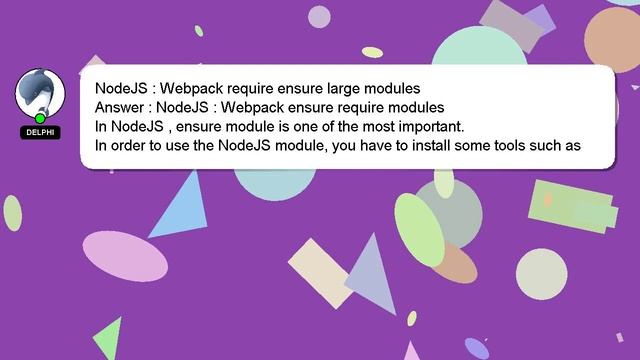 NodeJS : Webpack require ensure large modules смотреть онлайн