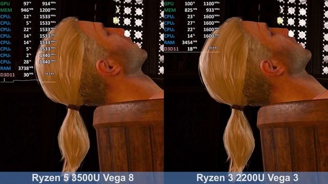 Ryzen 5 3500U vs Ryzen 3 2200U in 6 Games - Vega 8 vs Vega 3 iGPU - Comparison смотреть онлайн