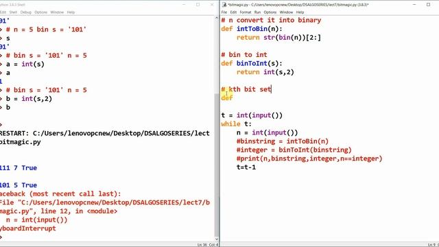 Competitive Programming with Python | Bit Magic : Interconversion, Kth Bit, Single Number смотреть онлайн