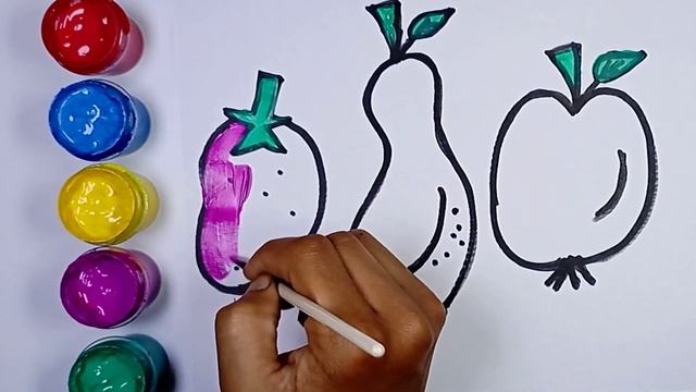 Bolalar uchun mevalarni chizish Drawing fruits for children/Рисование фрукты для детей смотреть онлайн