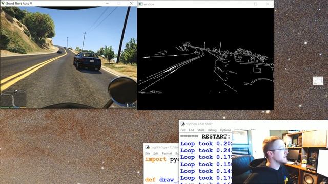 Line Finding with Hough Lines - Python plays Grand Theft Auto 5 p.5 смотреть онлайн
