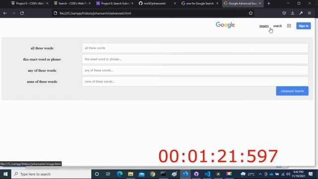 Design a front-end for Google Search, Google Image Search, and Google Advanced Search. смотреть онлайн