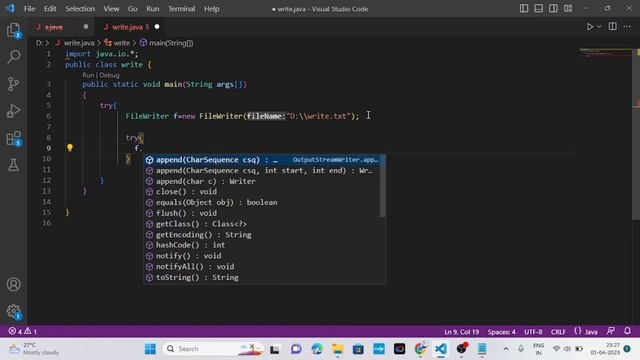#filewriter class in java #file handling #java #codinglife смотреть онлайн